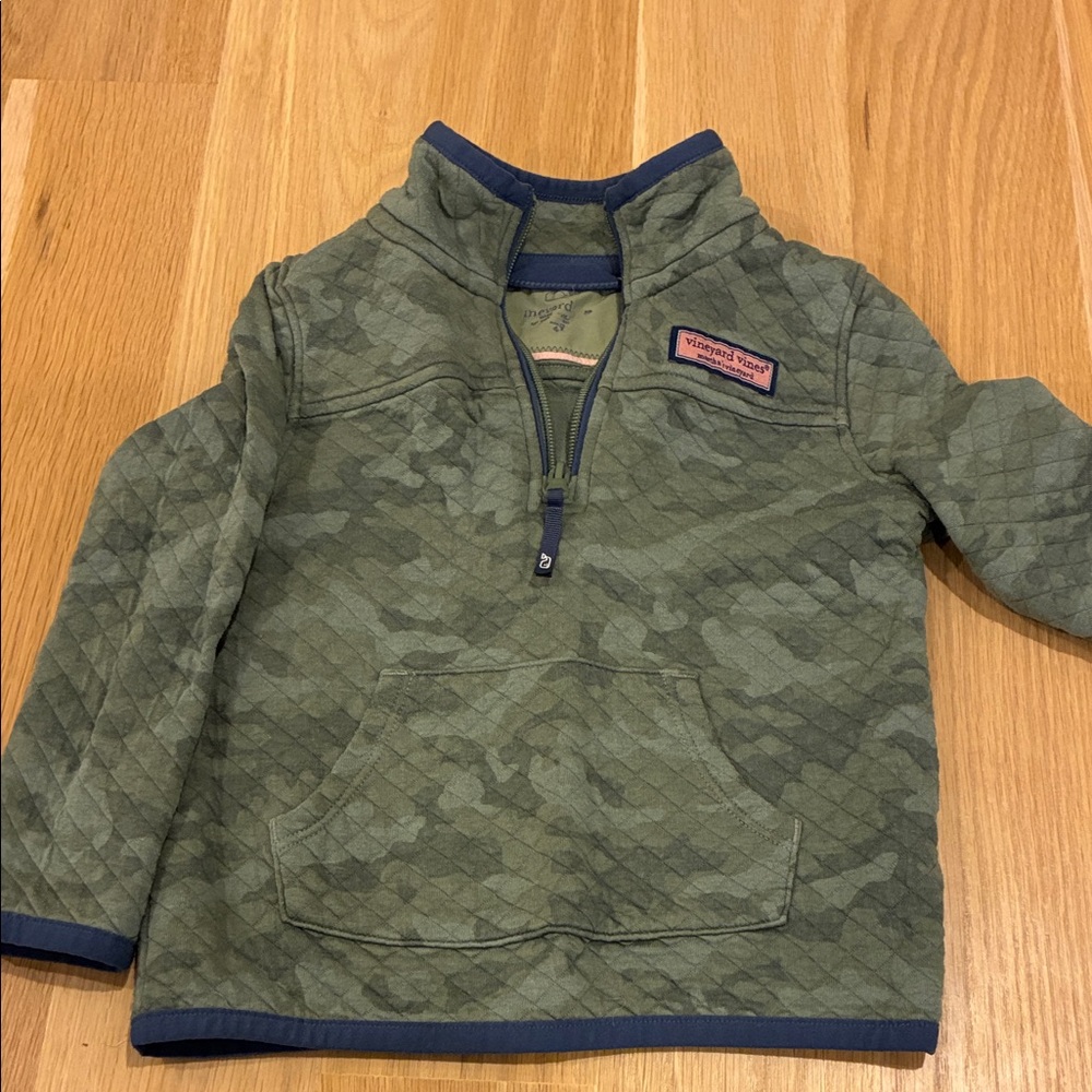 Vineyard Vines Camo Quilted Half-Zip Pullover